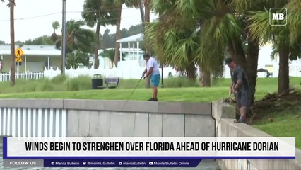 Winds begin to strenghen over Florida ahead of Hurricane Dorian