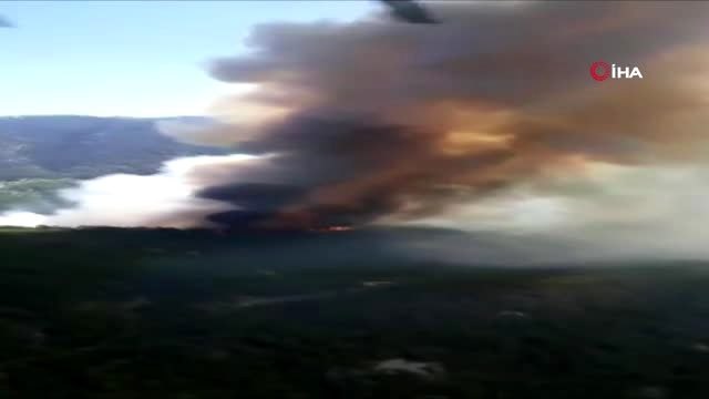 Kaş'taki yangını söndürme çalışmaları devam ediyor