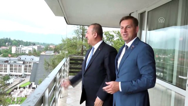 Dışişleri Bakanı Çavuşoğlu, Slovenya Dışişleri Bakanı Cerar ile görüştü - BLED