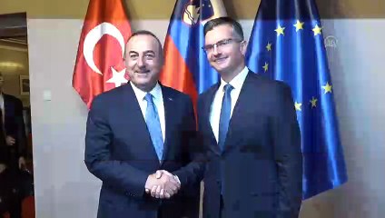 Dışişleri Bakanı Çavuşoğlu, Slovenya Başbakanı Šarec ile görüştü - BLED