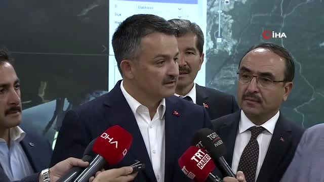 Tarım ve Orman Bakanı Bekir Pakdemirli, Yangın Kontrol Merkezinde açıklamalarda bulundu