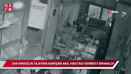 Download Video: 244 hırsızlık olayına karışan akıl hastası serbest bırakıldı