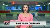 Five rescued, 34 missing in California boat fire