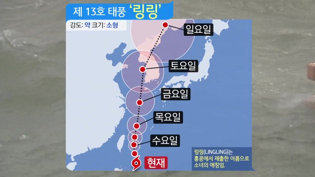 13호 태풍 '링링' 한반도 향해 북상...예상 경로는? / YTN