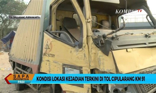 TERKINI - Kondisi Lokasi Kecelakaan Maut Tol Cipularang Km 91, Arus Lalu Lintas Normal