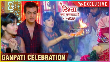 Ye Rishta Kya Kehlata Hai Ganpati Pooja | Mohsin Khan, Shivangi Joshi