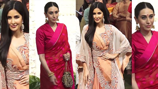 Karisma Kapoor and Katrina Kaif attend Neeta Ambani's Ganpati Puja; Watch video | FilmiBeat