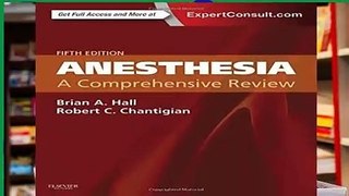 [Doc] Anesthesia: A Comprehensive Review, 5e