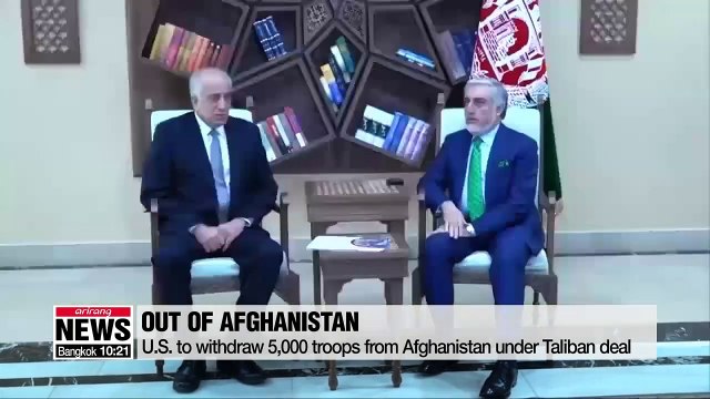 U.S. to withdraw 5,000 troops from Afghanistan under Taliban deal