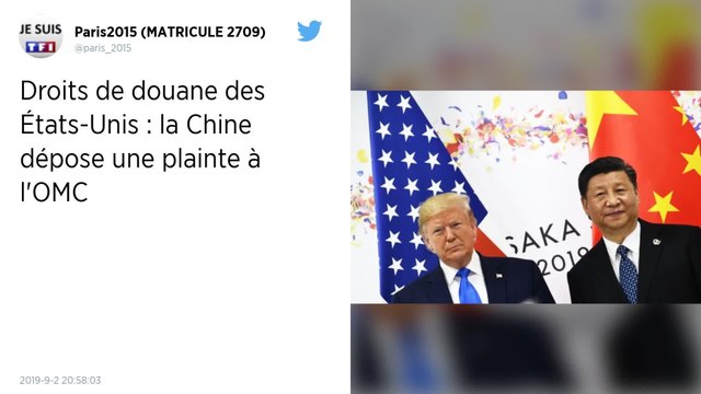 Droits de douane: face à Trump, la Chine en appelle à l'OMC