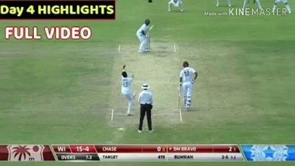 India Vs West Indies 2nd Test 4th Day Full Match Highlights