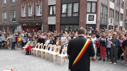 Tournai 75e ann pied du beffroi  03.09.2019
