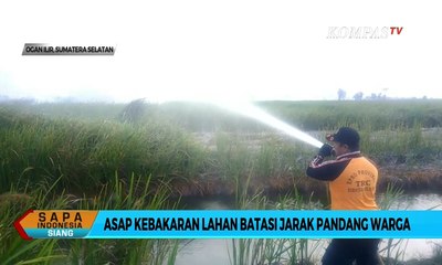 Asap Kebakaran Lahan di Ogan Ilir Batasi Jarak Pandang Warga