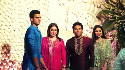 Indian Cricketers With Family At Ambani's Ganesh Puja 2019