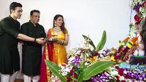 Govinda celebrates Ganesh Chaturthi with daughter Tina Ahuja & with son; Watch video | FilmiBeat