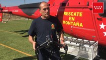 Bombero explica el uso de drones en rescates de alta montaña