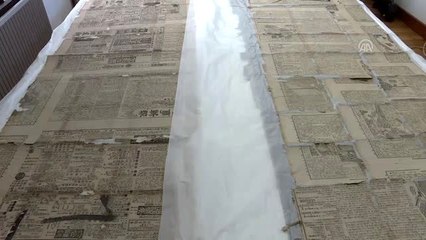 19. yüzyıla ait Japon gazete kupürleri onarıma alındı