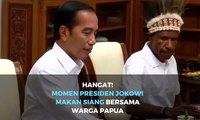 Momen Hangat Presiden Jokowi Makan Siang Bersama Warga Papua