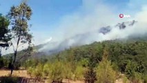 Marmaris'te orman yangını, bölgeye takviye helikopterler istendi