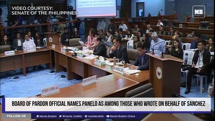 Board of Pardon official names Panelo as among those who wrote on behalf of Sanchez