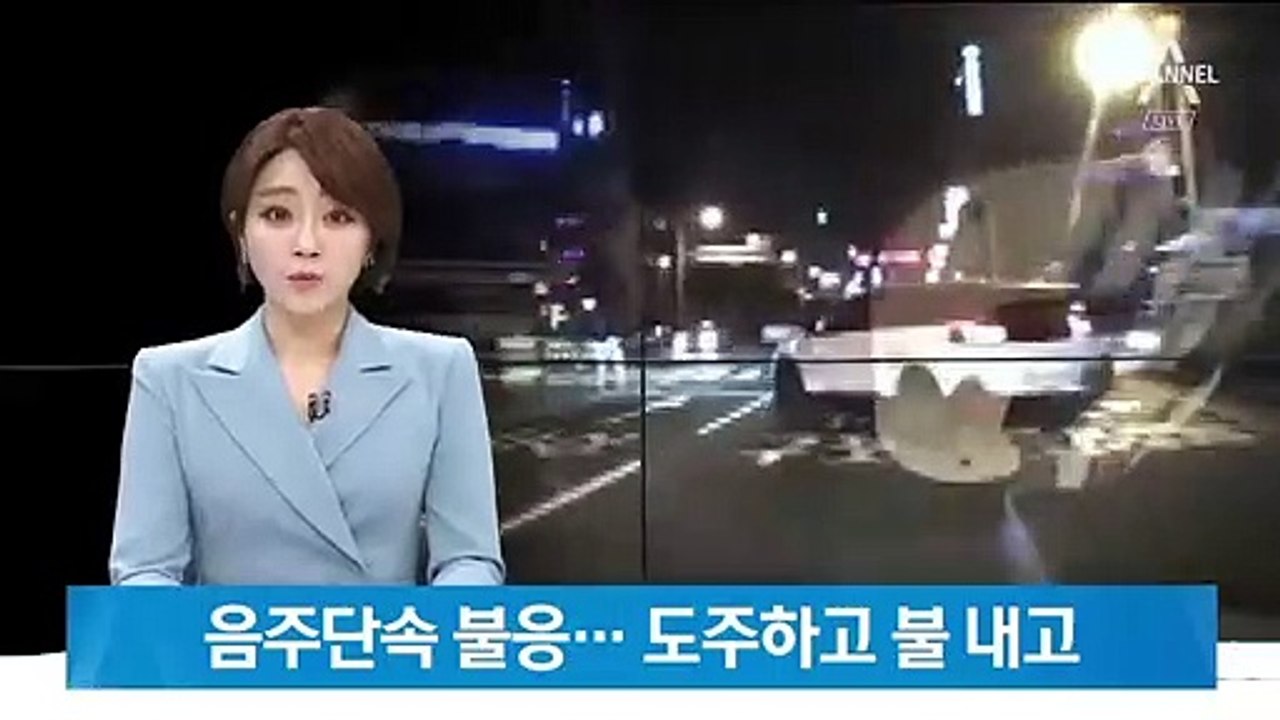 음주 추돌사고 낸 뒤 도주한 30대, 차량 화재로 붙잡혀