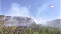 Marmaris'te orman yangını, bölgeye takviye helikopterler istendi