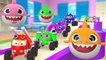 Baby Shark Nursery Rhymes to Learn Colors with Trucks Baby Shark - Learn Colors with Street Vehicles