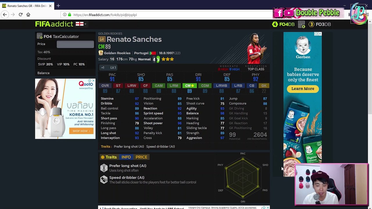 GR Renato Sanches Review - บทวิจารณ์ของผู้เล่น - Adakah Ia Berbaloi- - FIFA ONLINE 4