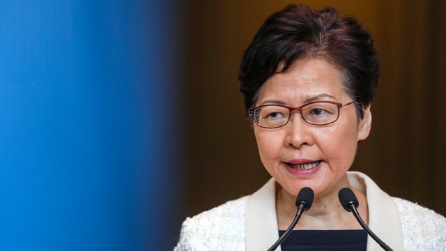 In leaked audio recording, Hong Kong leader Carrie Lam appears to say she would quit if given a choice