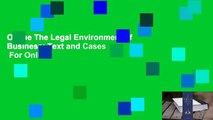 Online The Legal Environment of Business: Text and Cases  For Online