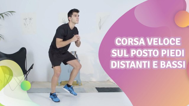 Corsa veloce sul posto: piedi distanti e bassi - Vivere più Sani