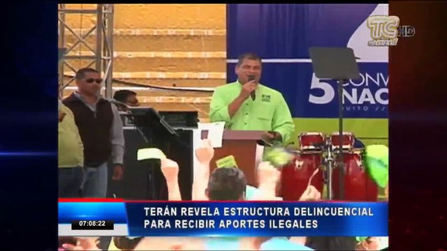 Terán revela estructura delincuencial para recibir aportes ilegales