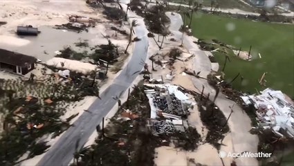 Aerial footage from Bahamas storm zone shows widespread destruction