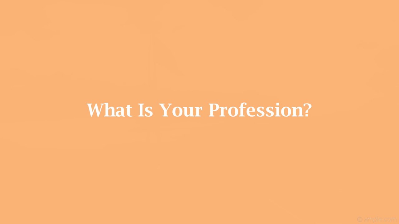 Trailer: What is your Profession?