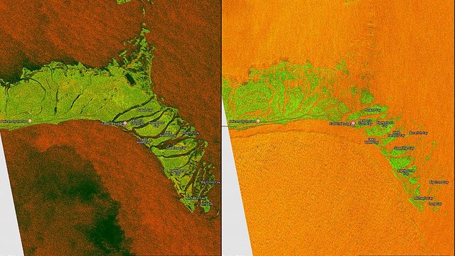 Avant/après l'ouragan Dorian : les dégâts aux Bahamas vus par satellite