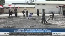 Aparat dan Warga Jayapura Gotong Royong Bersihkan Sisa Kerusuhan