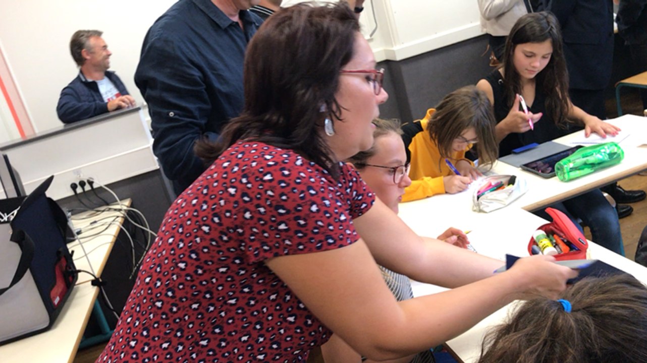 Coutances. Marc Lefèvre en classe chez Jean-Paul II