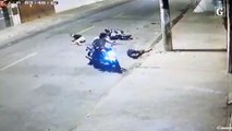 Acidente de moto na Serra