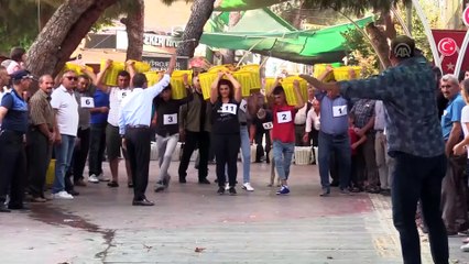 Üzüm dolu sepetleri sırtlanıp birinci olmak için yarıştılar - MANİSA
