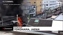 شاهد: إصابة 34 شخصا على الأقل في حادث تصادم قطار سريع بشاحنة في اليابان