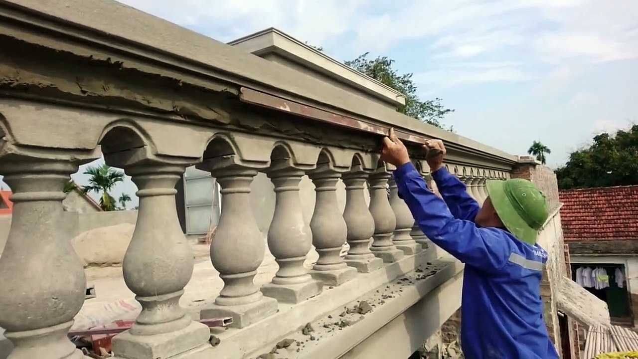 Construction Railing House Easily - How to Create a Curve of Sand And Cement to the Square Corners