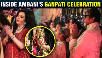 INSIDE VIDEO | Amitabh Bachchan & Family Doing Aarti At Ambani Ganpati Celebration 2019