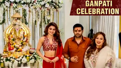 Urvashi Rautela CELEBRATES Ganesh Chaturthi With Film maker Ajay Kapoor