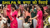 Shilpa Shetty & Raj Kundra ENERGETIC Dance With Son Viaan During Ganpati Visarjan