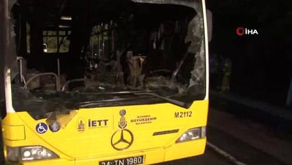 Beykoz Anadolu Kavağı'nda İETT otobüsü alev alev yandı