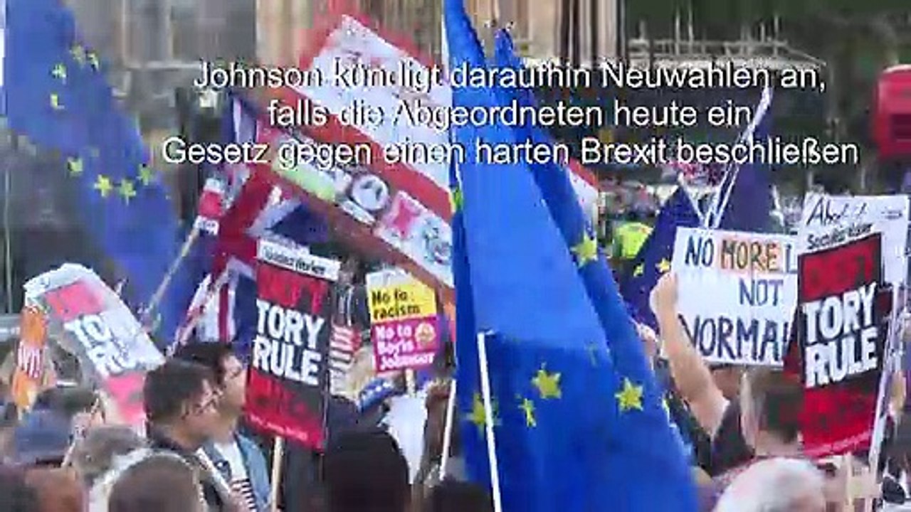 Johnson droht nach Niederlage im Parlament mit Neuwahlen