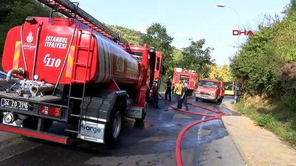 Beykoz'da İETT otobüsü yandı