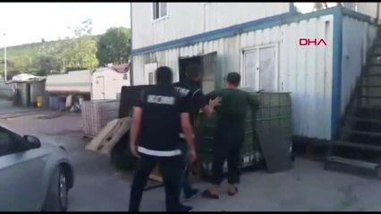 İstanbul'da "10 numara yağ operasyonu" kamerada