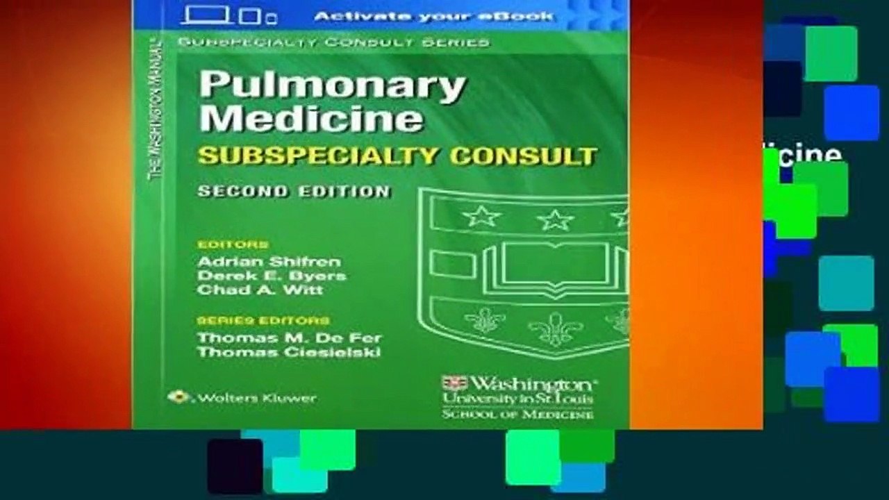 [Doc] The Washington Manual Pulmonary Medicine Subspecialty Consult (The Washington Manual