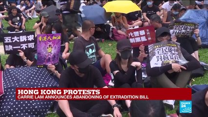 Hong Kong: Carrie Lam announces abandoning of extraction bill